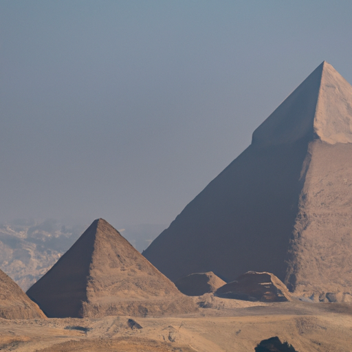 Panoramic view of the majestic pyramids of Egypt